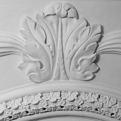 Decoration without link: Detail of stucco ceiling Künstlergasse 15